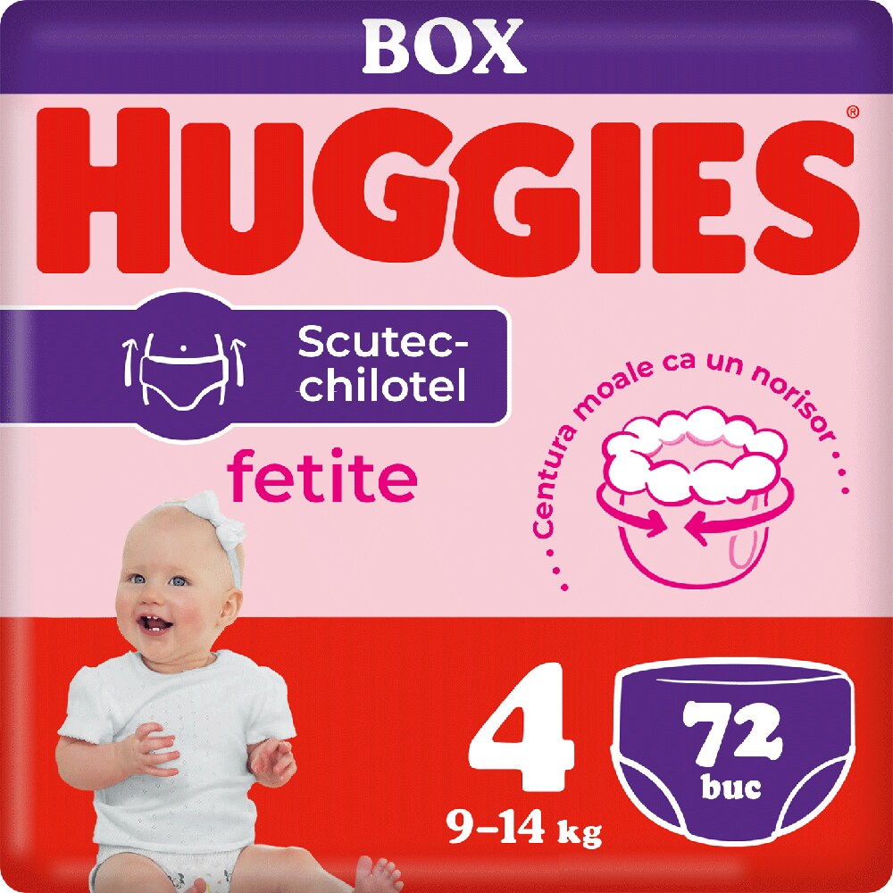 Scutece chilotel HUGGIES Box nr 5, Fata, 12-17 kg, 68 buc