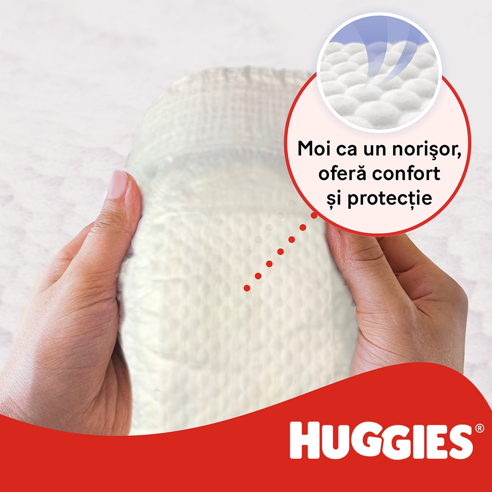 Scutece chilotel HUGGIES Little Movers Jumbo nr 5, Baiat, 12-17 kg, 34 buc