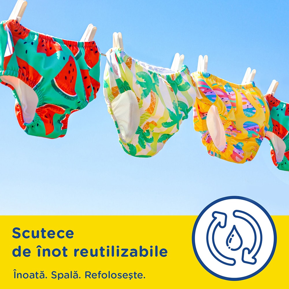 Scutece chilotel baie HUGGIES LS UnderSea nr 5-6, Unisex, 13kg+, 1 buc