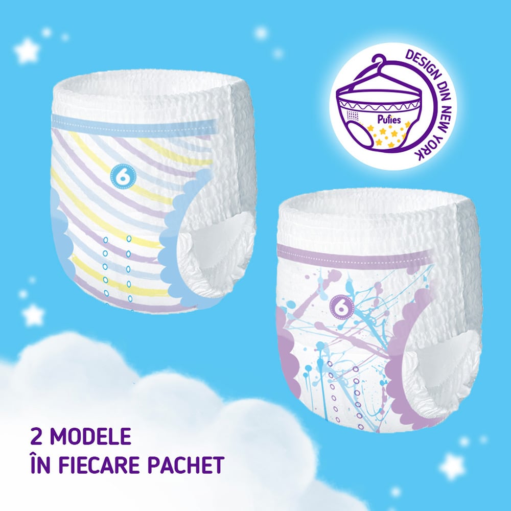 Scutece chilotel PUFIES Sensitive Maxi nr 4, 9-15 kg, 72 buc