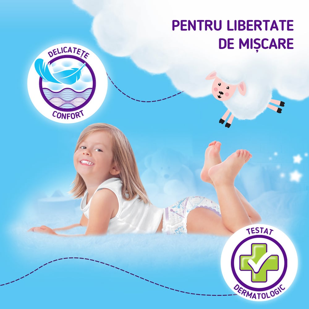 Scutece chilotel PUFIES Sensitive XL nr 6, 15 kg+, 60 buc