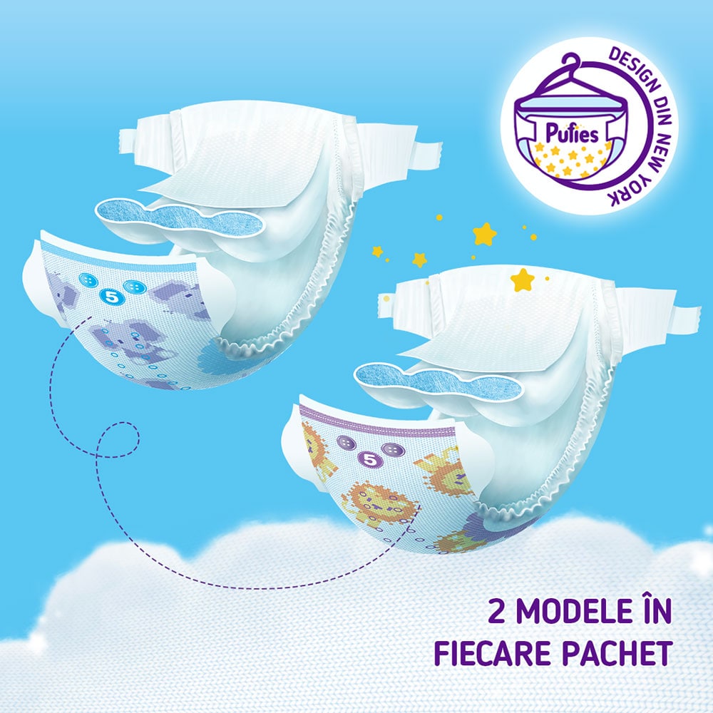 Scutece PUFIES Sensitive Midi nr 3, 6-10 kg, 100 buc