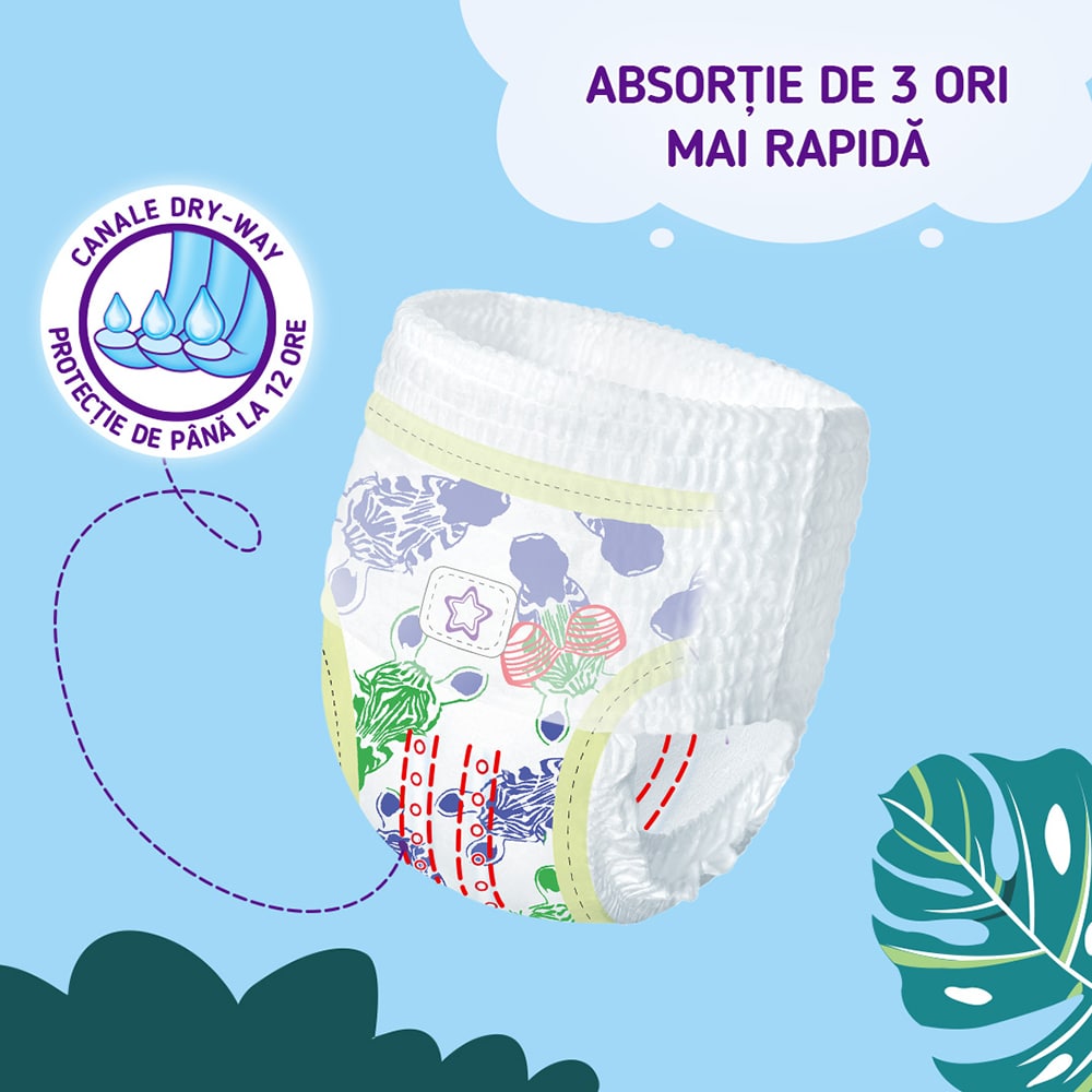 Scutece chilotel PUFIES Fashion&Nature Maxi nr 4, Unisex, 9-15 kg, 176 buc