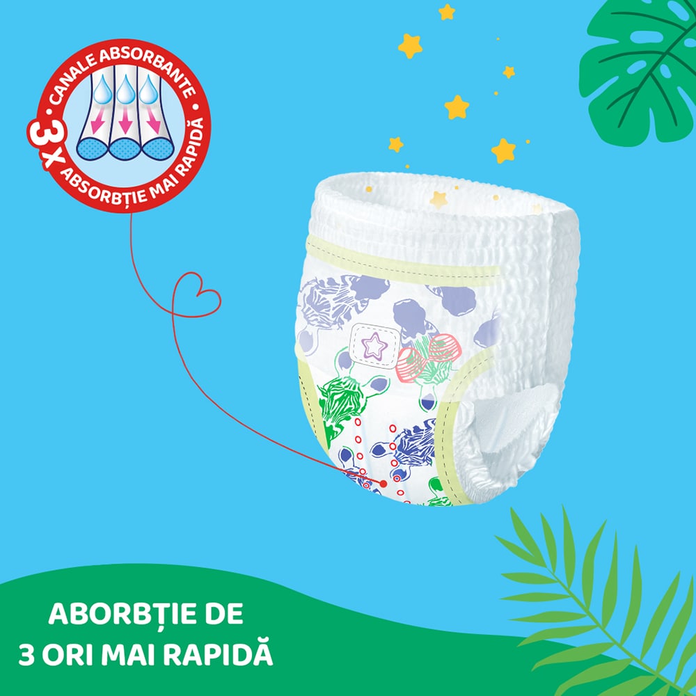 Scutece chilotel PUFIES Fashion Maxi nr 3, Unisex, 6-11kg, 150 buc