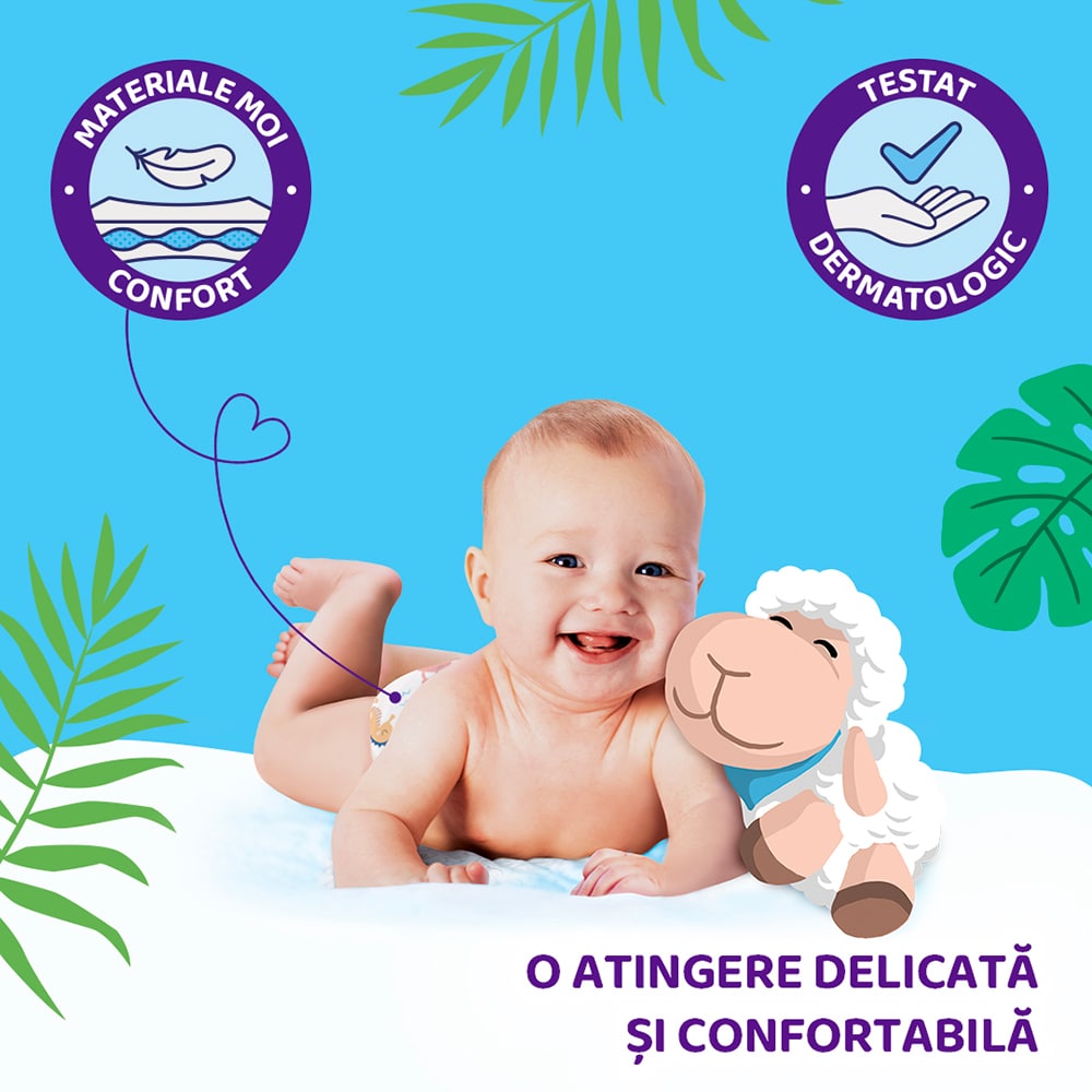 Scutece PUFIES Sensitive Mega Pack nr 4, 9-14 kg, 204 buc