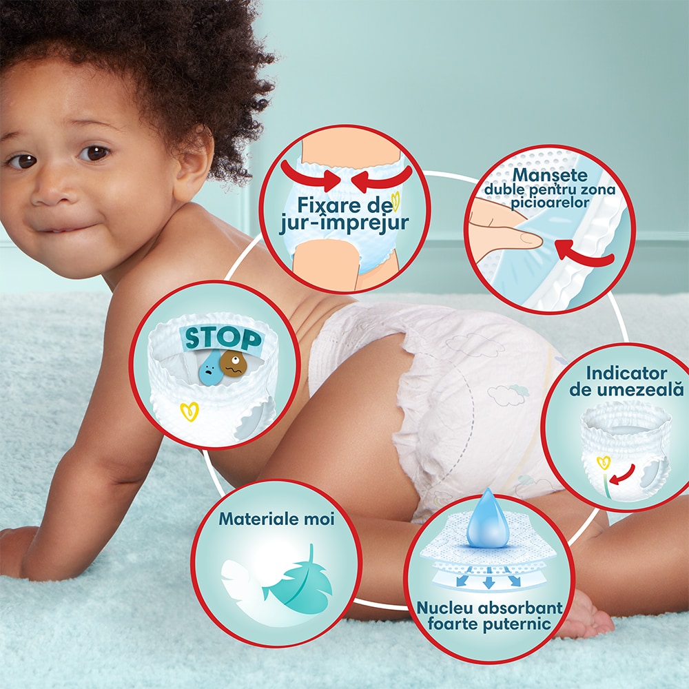 Scutece chilotel PAMPERS Premium Care Pants XXL Box nr 7, Unisex, 17 kg+, 80 buc