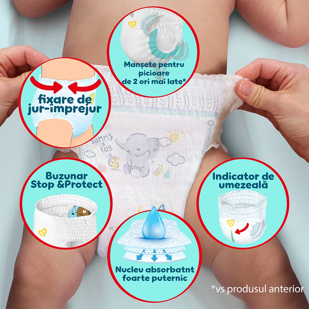 Scutece chilotel PAMPERS Premium Care Pants XXL nr 5, Unisex, 11-17 kg, 102 buc