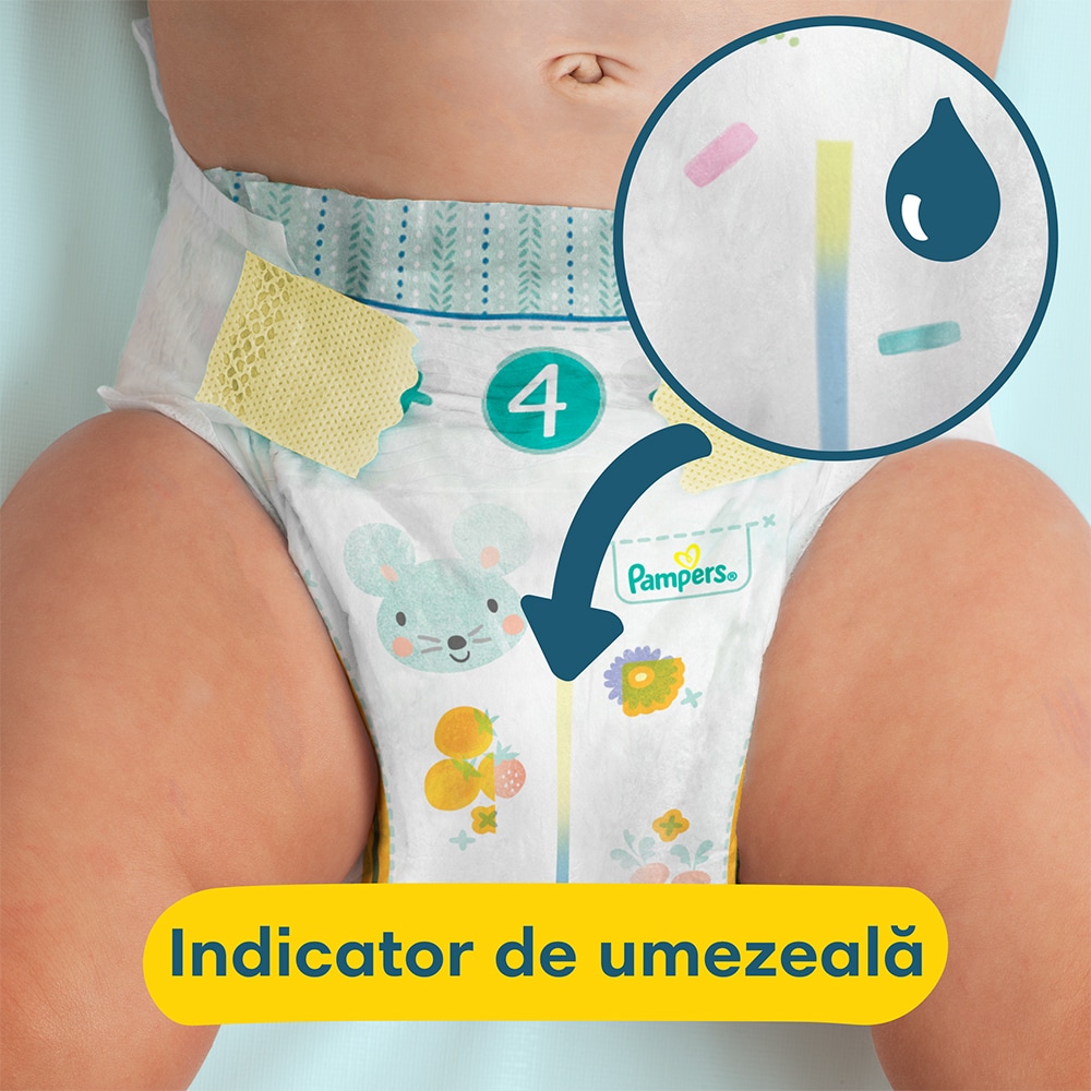 Scutece PAMPERS Premium Care Mega Box nr 4, Unisex, 9-14 kg, 104 buc