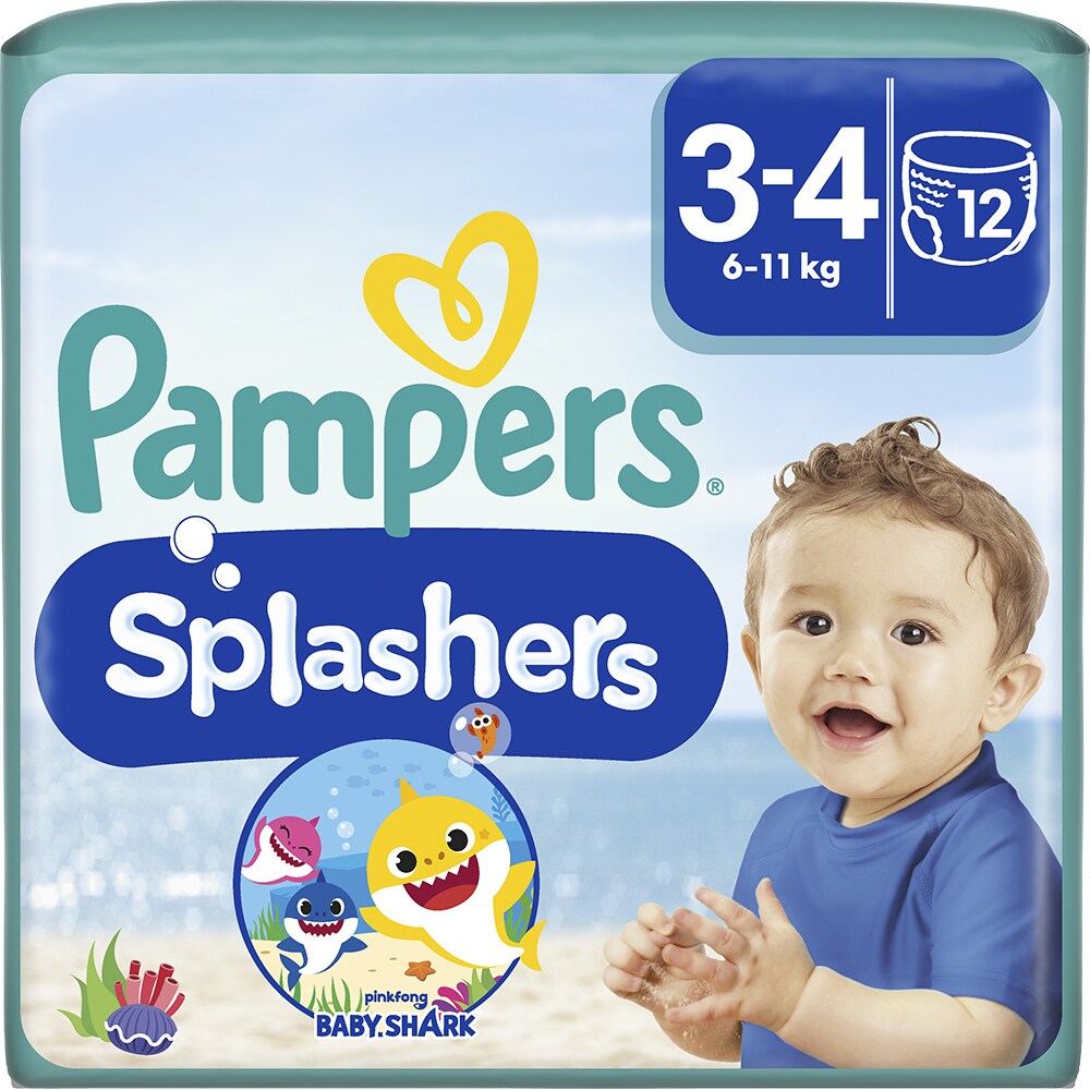 Scutece chilotel pentru apa PAMPERS Splash Carry Pack nr 3, Unisex, 6-11 kg, 12 buc