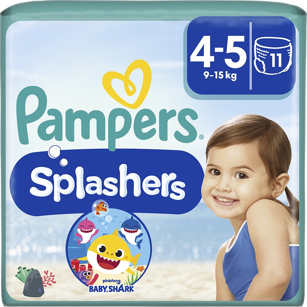 Scutece chilotel pentru apa PAMPERS Splash Carry Pack nr 4, Unisex, 9-15 kg, 11 buc