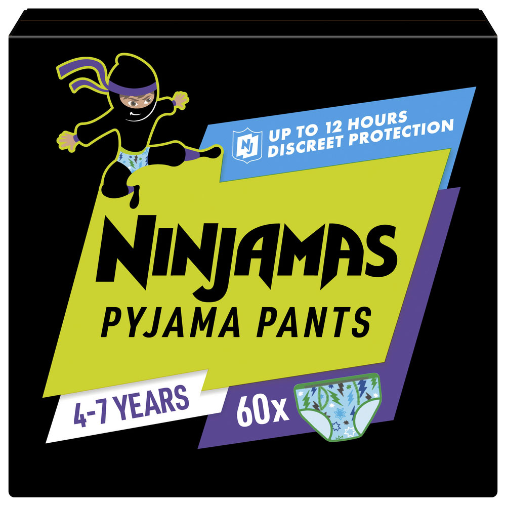 Scutece chilotel de noapte PAMPERS Ninjamas XXL Box, Baiat, 17-30 kg, 60 buc