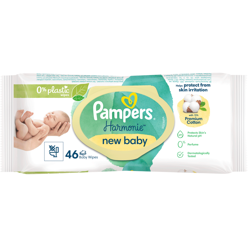 Servetele umede PAMPERS Harmonie New Baby, 46 buc
