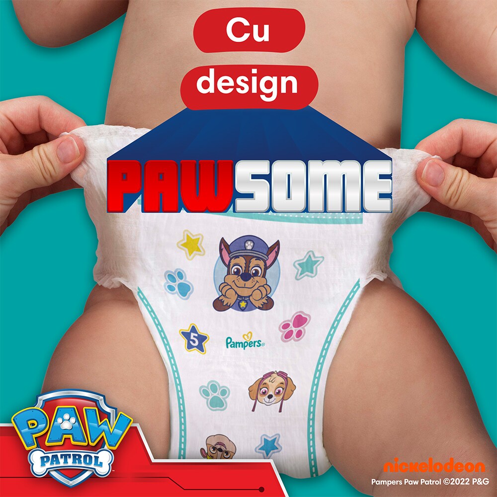 Scutece chilotel PAMPERS Pants Patrula Catelusilor Giga Pack nr 4, Unisex, 9-15 kg, 72 buc