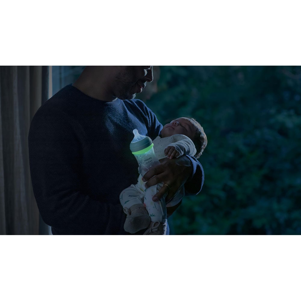 Set PHILIPS AVENT Natural Response SCD838/17, flux mediu, 0 luni+, 260ml, albastru-verde