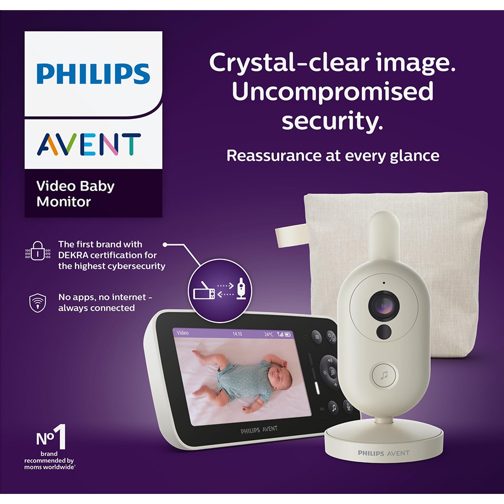 Monitor video PHILIPS AVENT SCD863/26, 4.5", alb