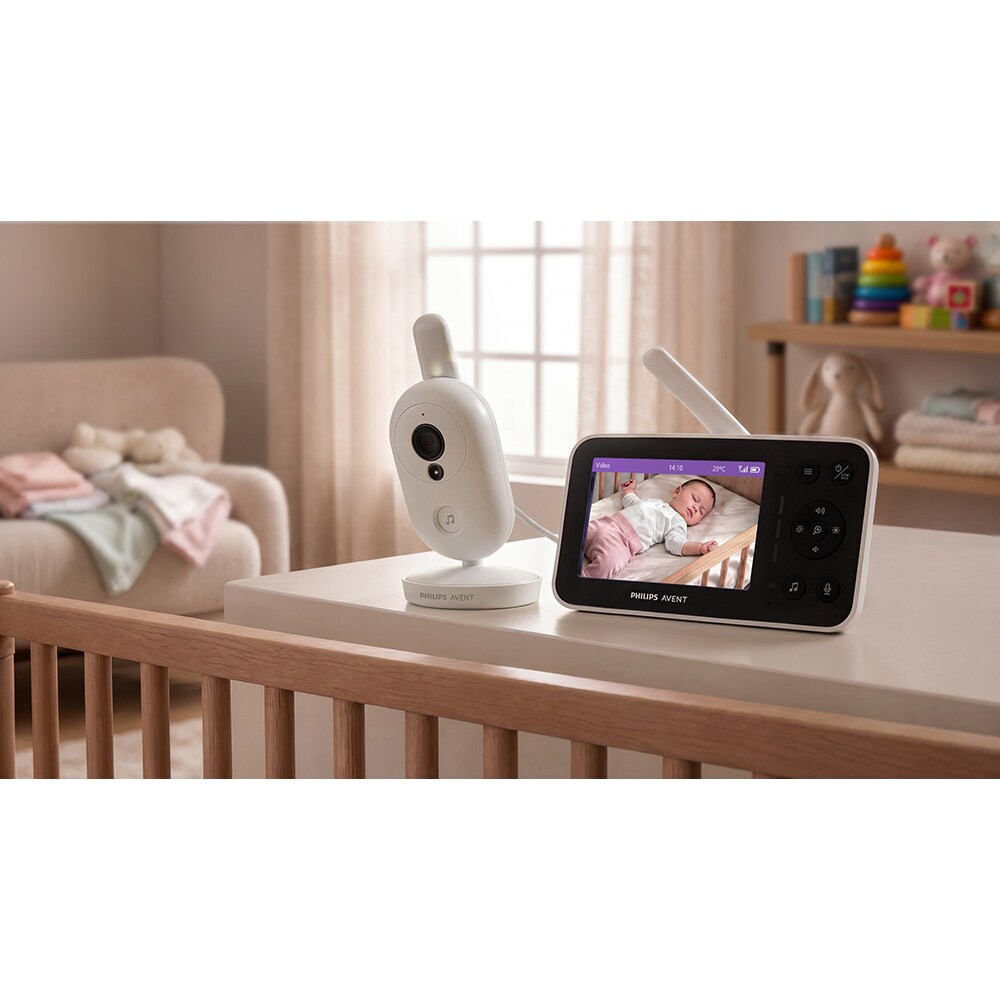 Monitor video PHILIPS AVENT SCD863/26, 4.5", alb