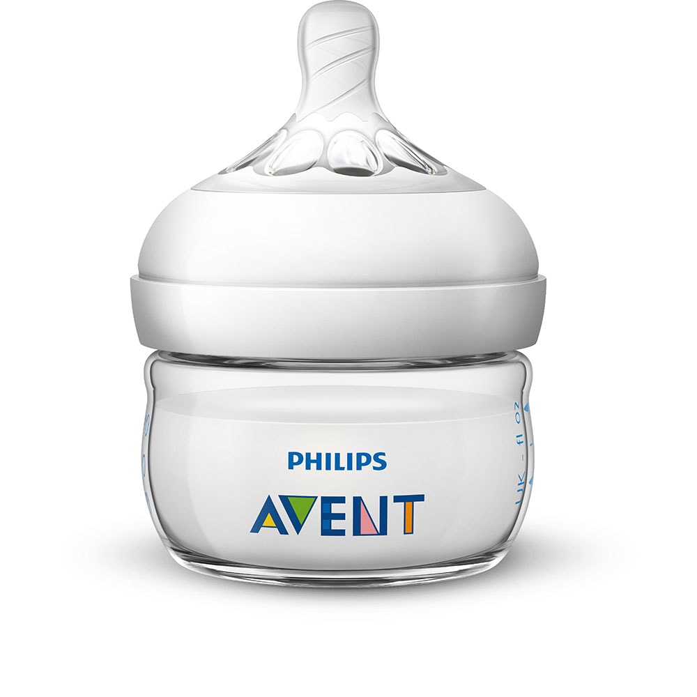 Set PHILIPS AVENT Natural SCF039/17, flux mediu, 0 luni+, 60ml, alb-transparent