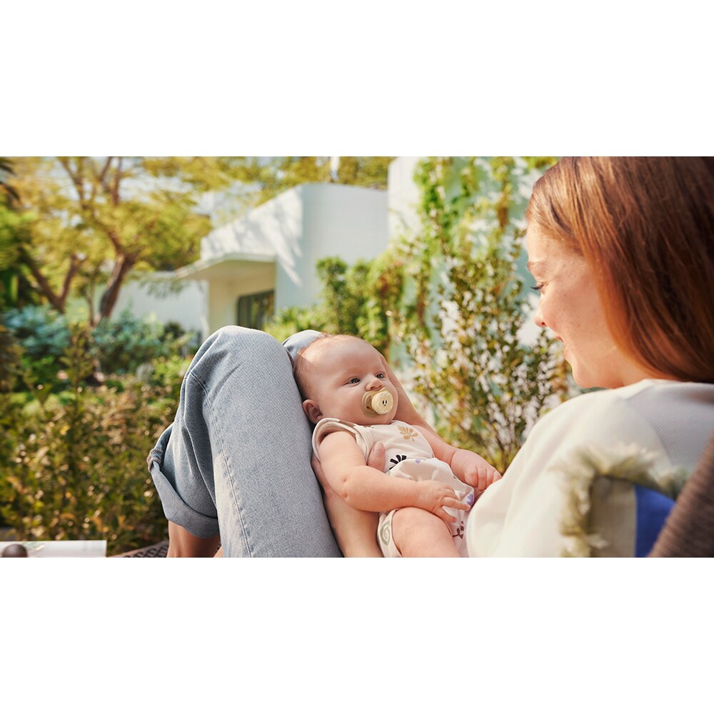 Suzeta PHILIPS AVENT Pacifier Ultra Start SCF075/13, 0-2 luni, 2 buc, mov-portocaliu