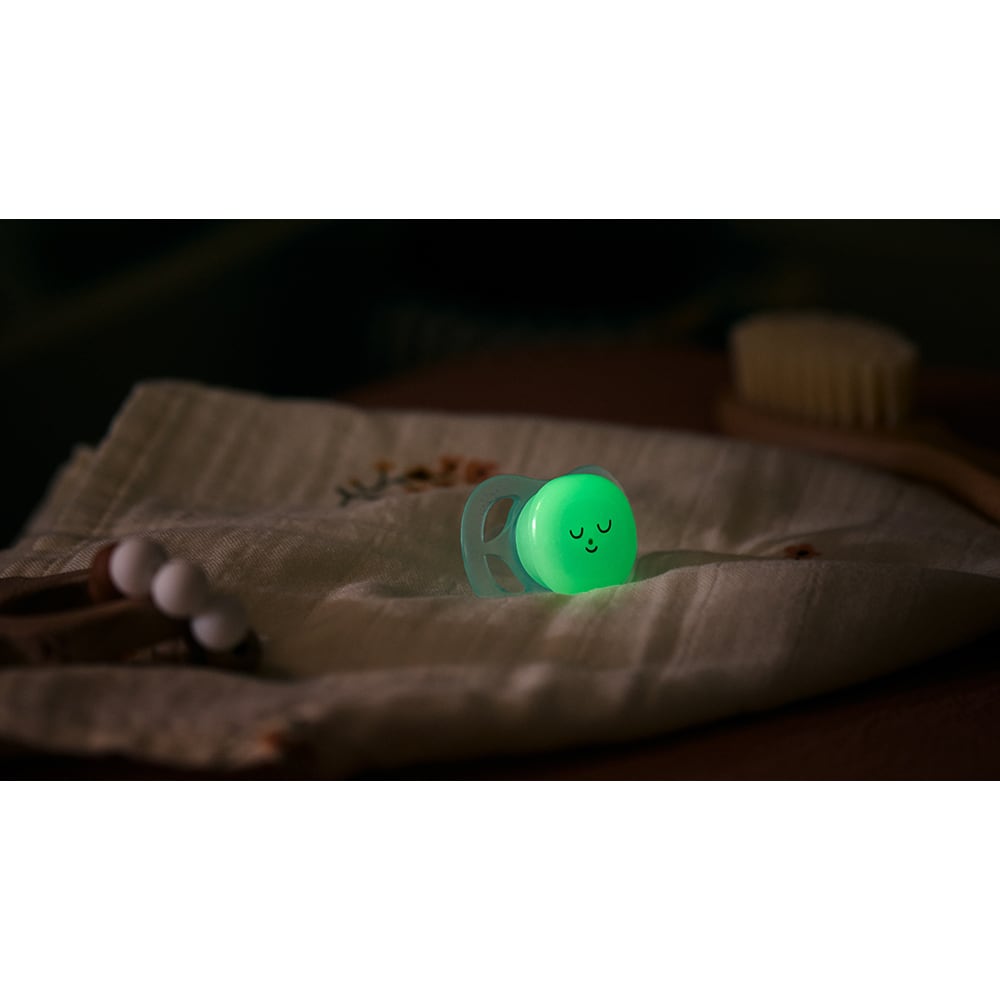 Suzeta PHILIPS AVENT Pacifier Ultra Start de noapte SCF075/18, 0-6 luni, 2 buc, bleu-verde