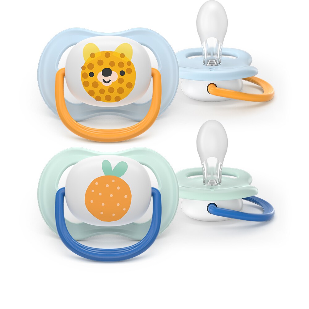 Suzeta PHILIPS AVENT Ultra Air SCF080/23, 0 luni+, 2 buc, multicolor