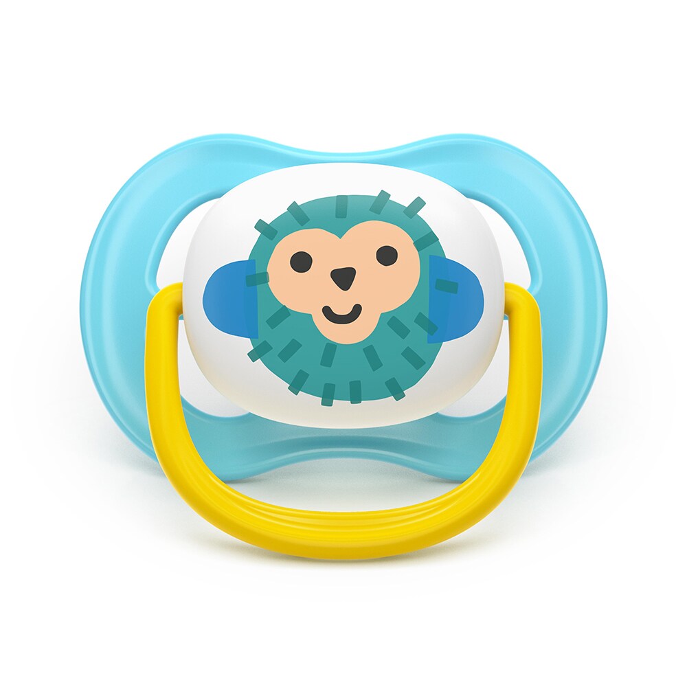 Suzeta PHILIPS AVENT Pacifier Ultra Air SCF080/26, 6 luni+, 2 buc, albastru-galben