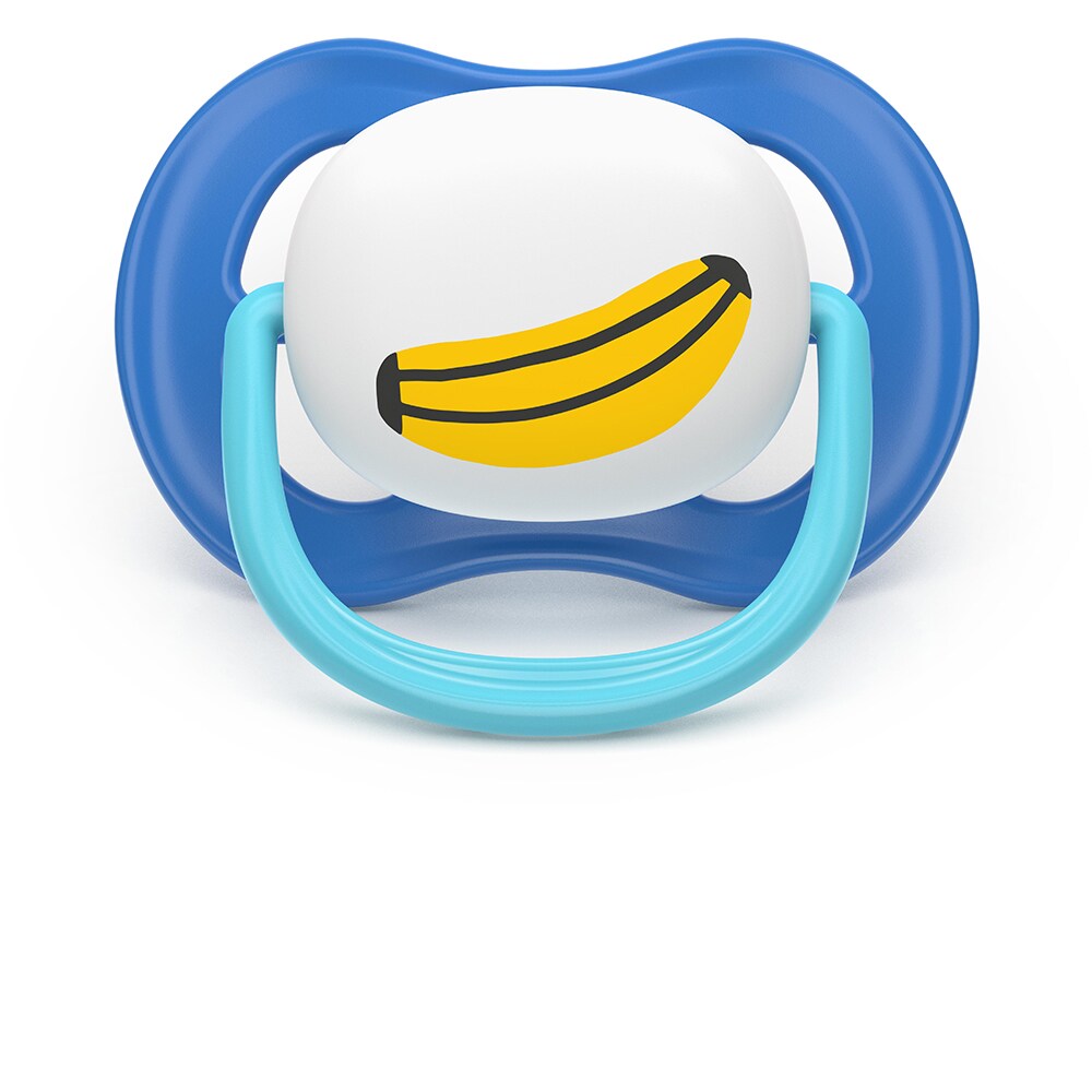 Suzeta PHILIPS AVENT Pacifier Ultra Air SCF080/26, 6 luni+, 2 buc, albastru-galben