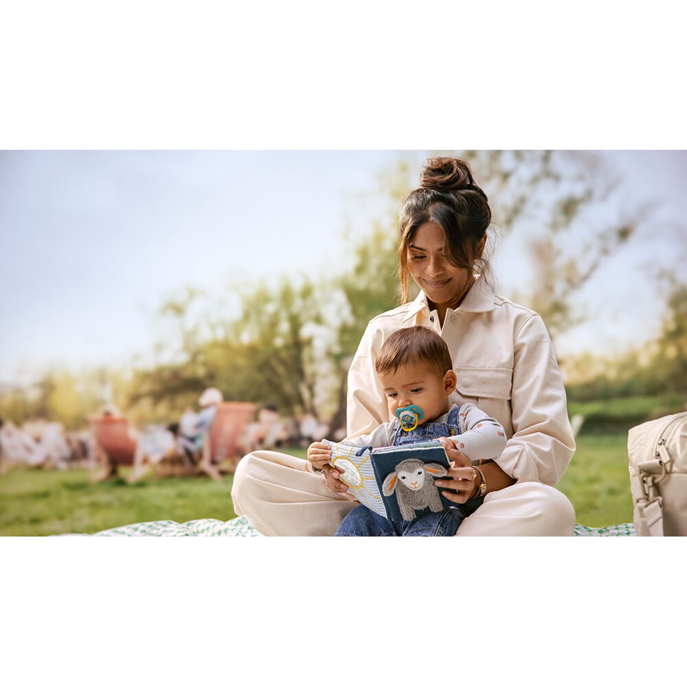 Suzeta PHILIPS AVENT Pacifier Ultra Air SCF080/26, 6 luni+, 2 buc, albastru-galben