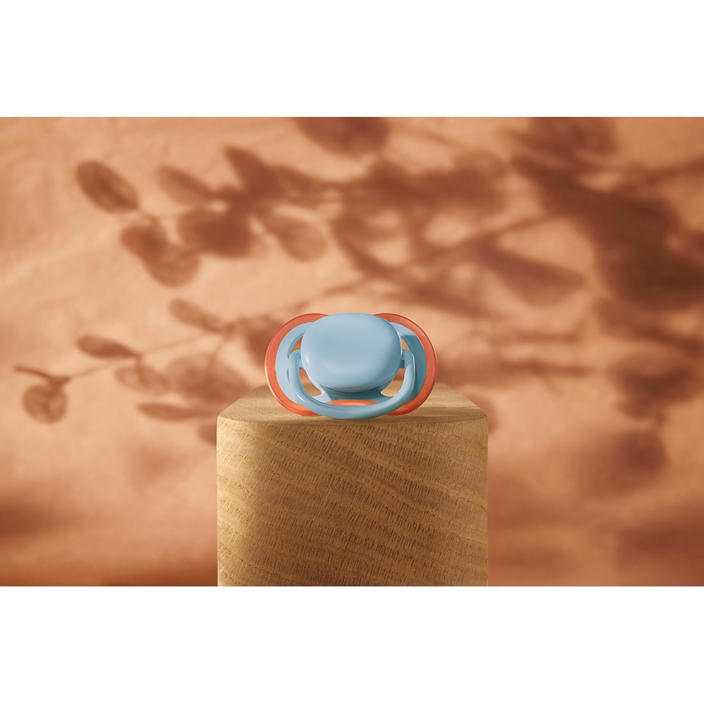 Suzeta PHILIPS AVENT Ultra Air SCF087/01, 0 luni+, 2 buc, bleu-verde