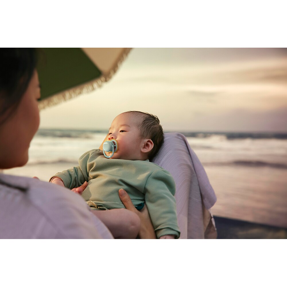 Suzeta PHILIPS AVENT Ultra Air SCF087/01, 0 luni+, 2 buc, bleu-verde