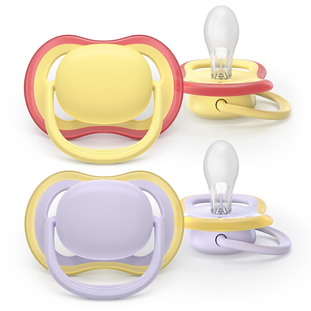 Suzeta PHILIPS AVENT Ultra Air SCF087/03, 0 luni+, 2 buc, multicolor