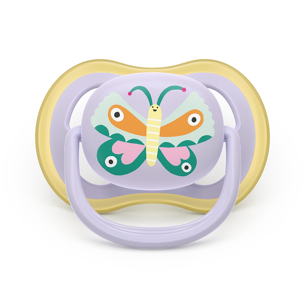 Suzeta PHILIPS AVENT Pacifier Ultra Air SCF087/04, 0 luni+, 2 buc, multicolor