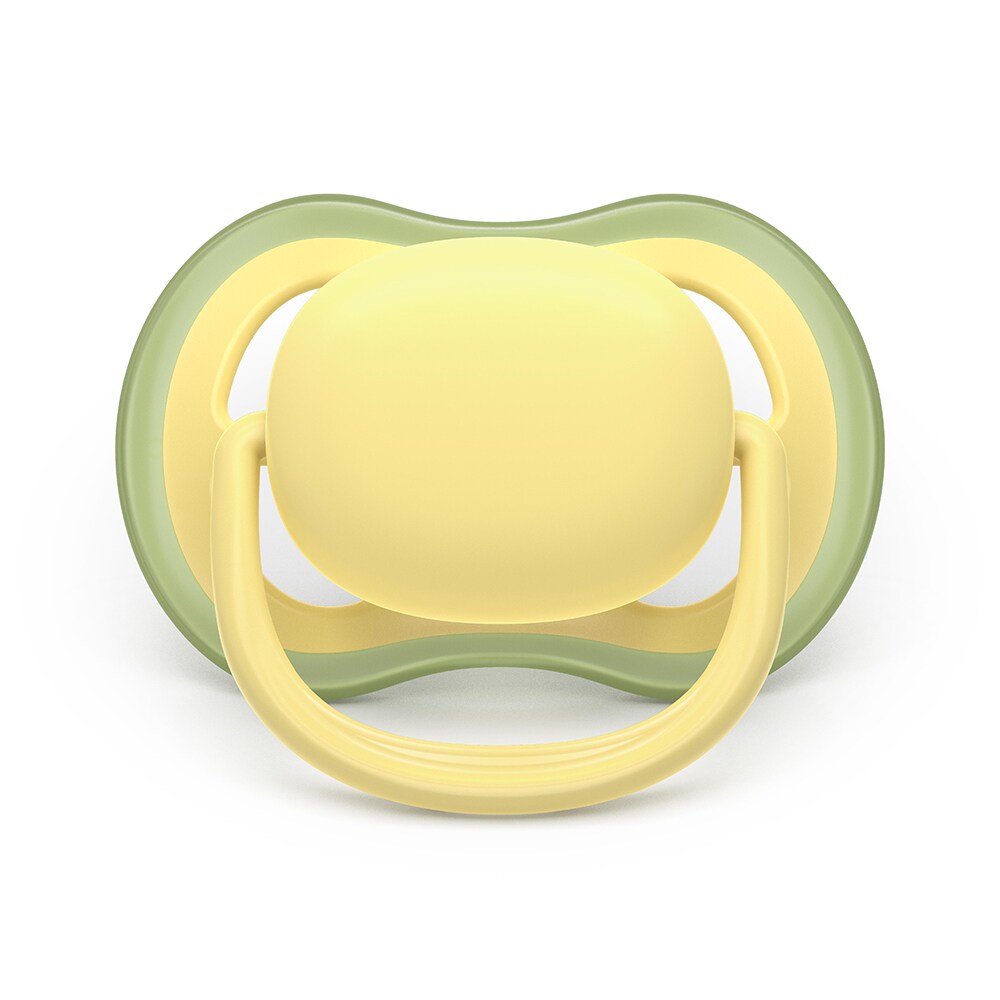 Suzeta PHILIPS AVENT Pacifier Ultra Air SCF087/07, 0 luni+, 2 buc, galben-portocaliu
