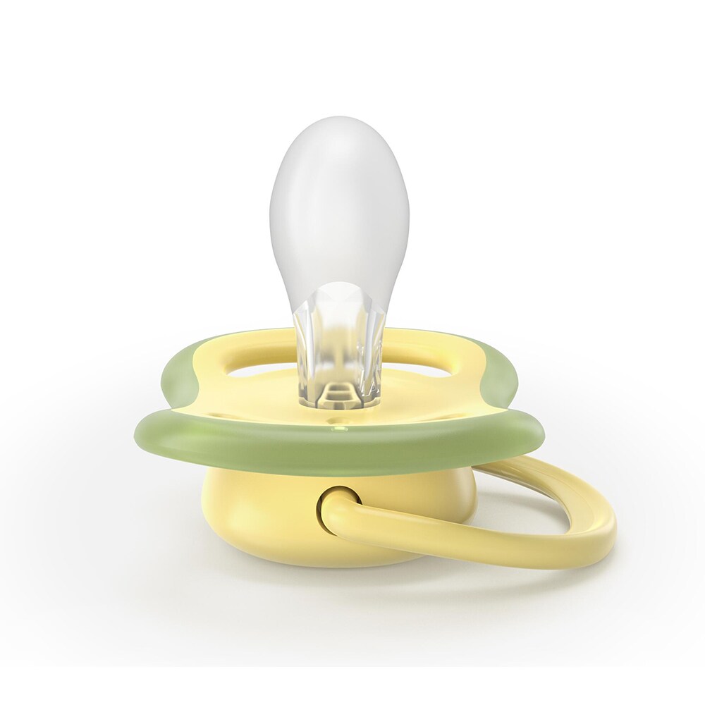 Suzeta PHILIPS AVENT Pacifier Ultra Air SCF087/07, 0 luni+, 2 buc, galben-portocaliu