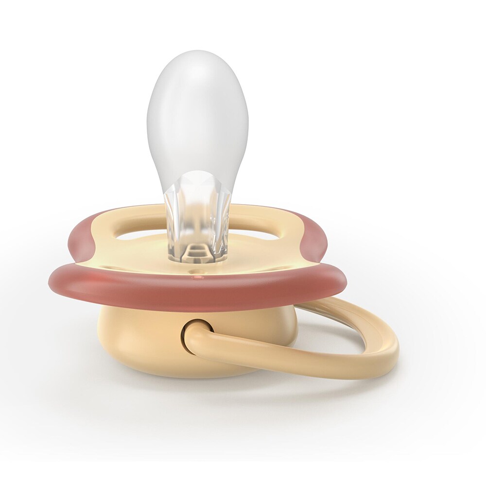 Suzeta PHILIPS AVENT Pacifier Ultra Air SCF087/07, 0 luni+, 2 buc, galben-portocaliu