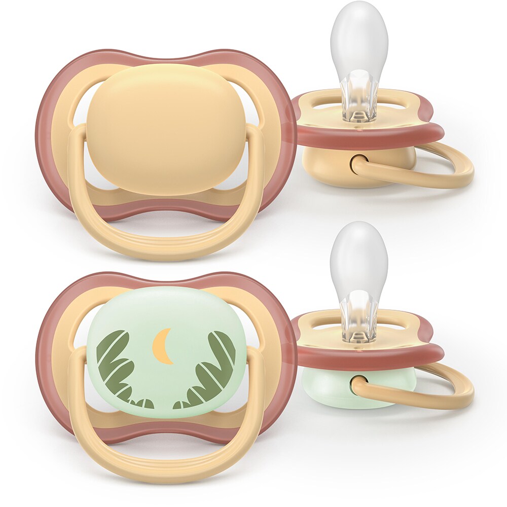 Suzeta PHILIPS AVENT Pacifier Ultra Air SCF087/09, 0 luni+, 2 buc, multicolor