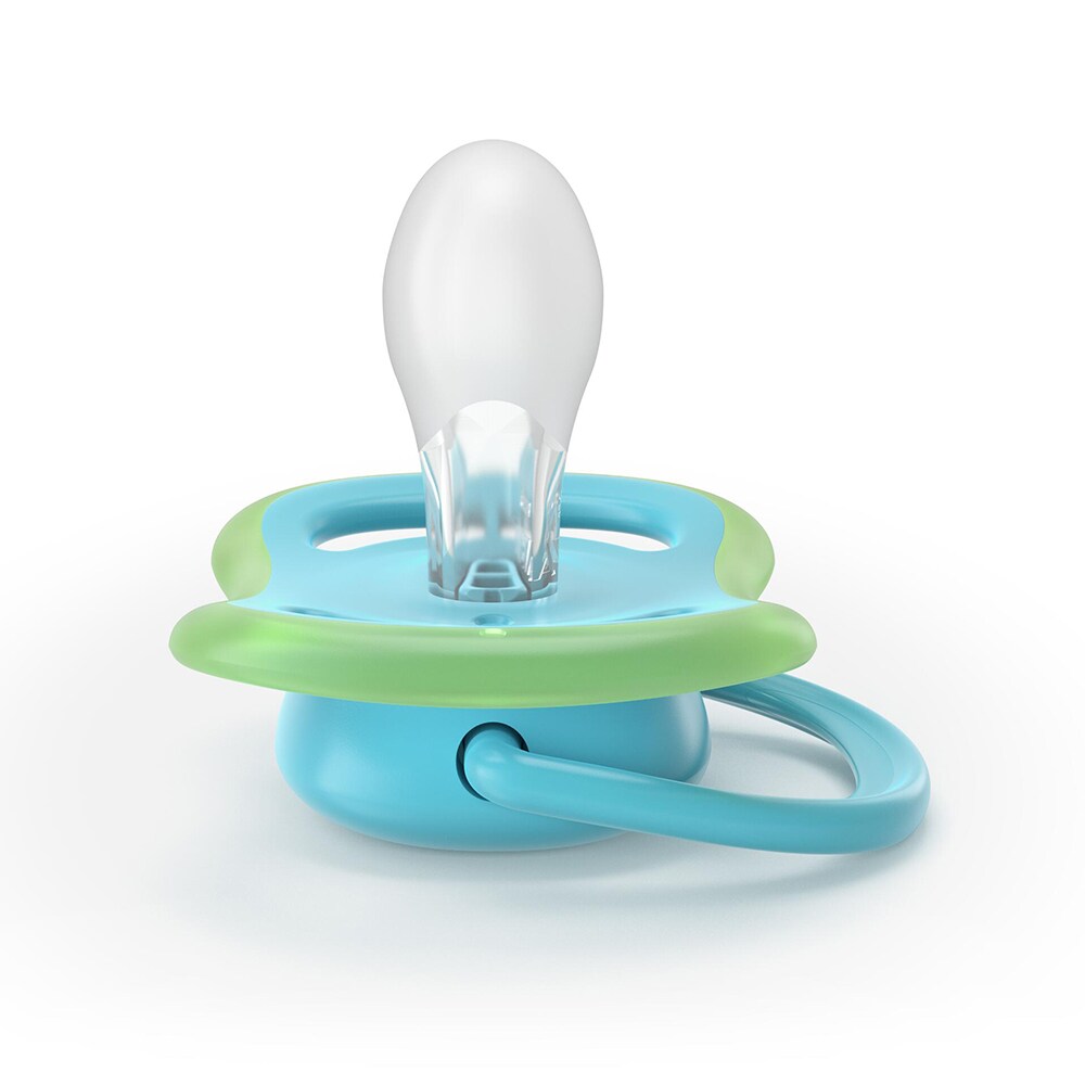 Suzeta PHILIPS AVENT Pacifier Ultra Air SCF087/10, 6 luni+, 2 buc, albastru-verde