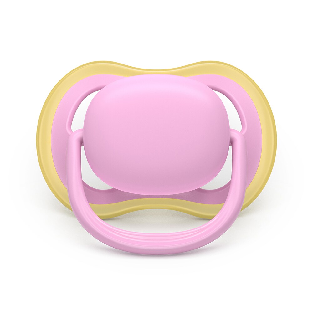 Suzeta PHILIPS AVENT Pacifier Ultra Air SCF087/12, 6 luni+, 2 buc, roz-verde