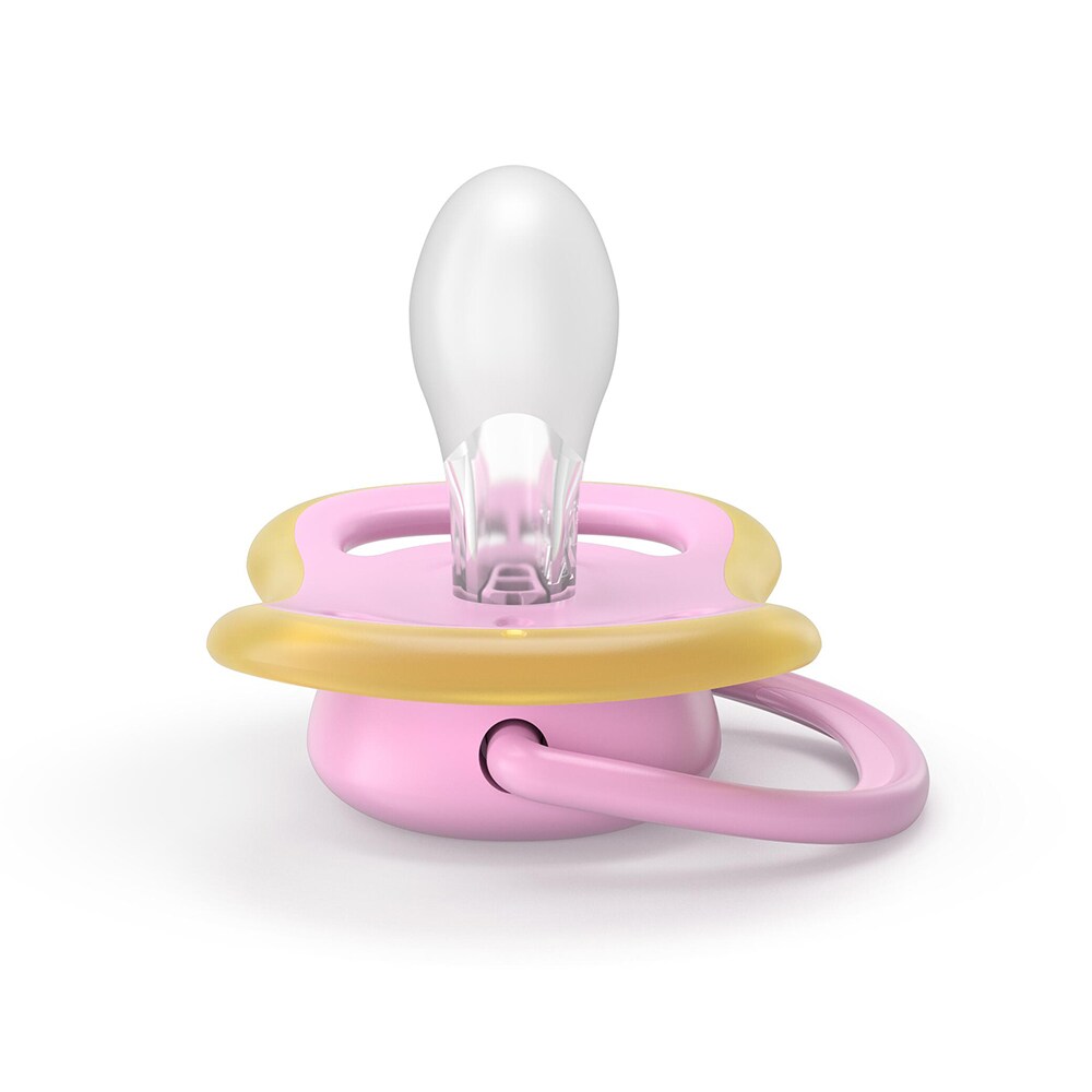 Suzeta PHILIPS AVENT Pacifier Ultra Air SCF087/12, 6 luni+, 2 buc, roz-verde