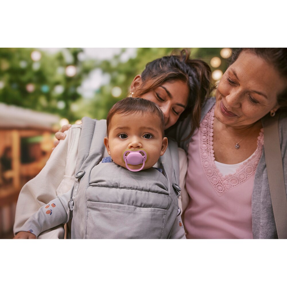 Suzeta PHILIPS AVENT Pacifier Ultra Air SCF087/12, 6 luni+, 2 buc, roz-verde