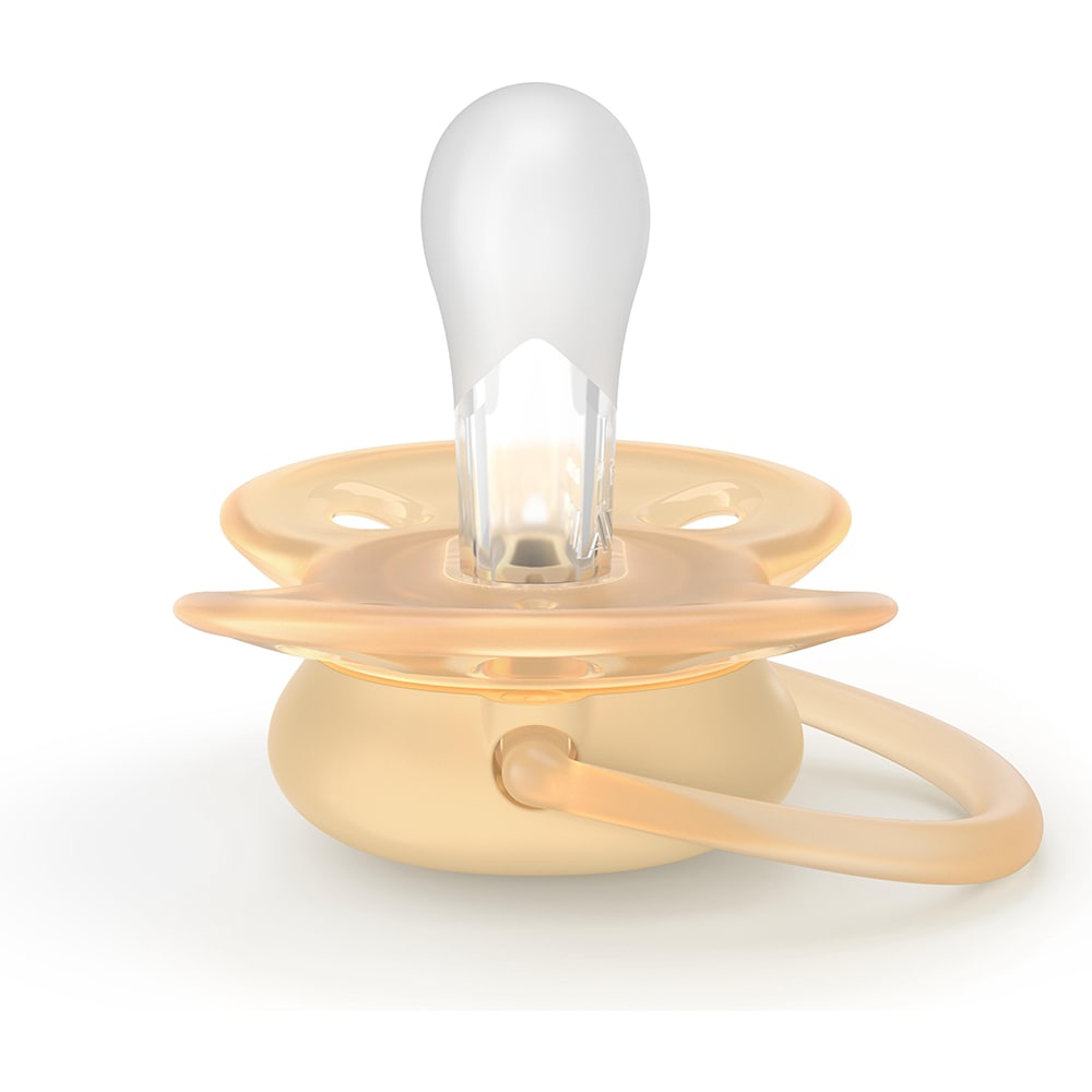 Suzeta PHILIPS AVENT Pacifier Ultra Soft SCF091/38, 0-6 luni, 2 buc, roz-portocaliu