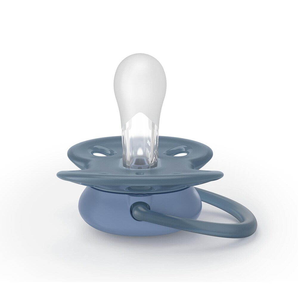 Suzeta PHILIPS AVENT Pacifier Ultra Soft SCF09142, 6-18 luni, 2 buc, kaki-bleumarin