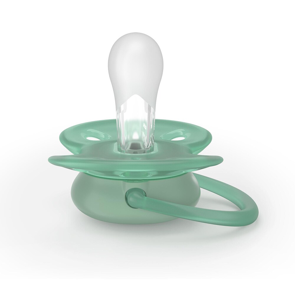 Suzeta PHILIPS AVENT Pacifier Ultra Soft SCF09142, 6-18 luni, 2 buc, kaki-bleumarin