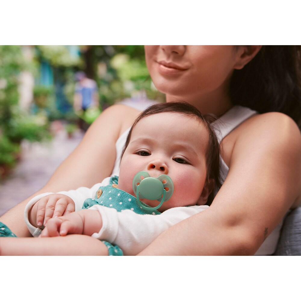 Suzeta PHILIPS AVENT Pacifier Ultra Soft SCF09142, 6-18 luni, 2 buc, kaki-bleumarin