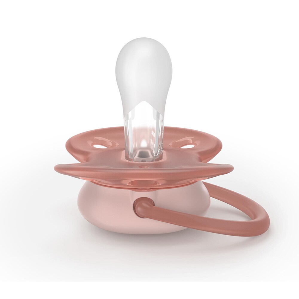 Suzeta PHILIPS AVENT Pacifier Ultra Soft SCF091/43, 6-18 luni, 2 buc, mov-roz