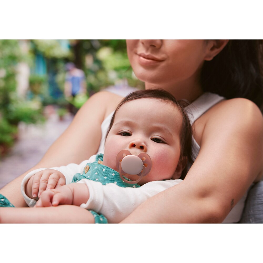 Suzeta PHILIPS AVENT Pacifier Ultra Soft SCF091/43, 6-18 luni, 2 buc, mov-roz