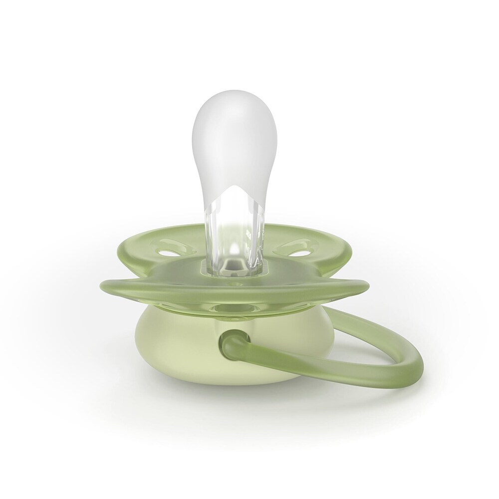 Suzeta PHILIPS AVENT Pacifier Ultra Soft SCF091/45 6-18 luni, 2 buc, verde-portocaliu