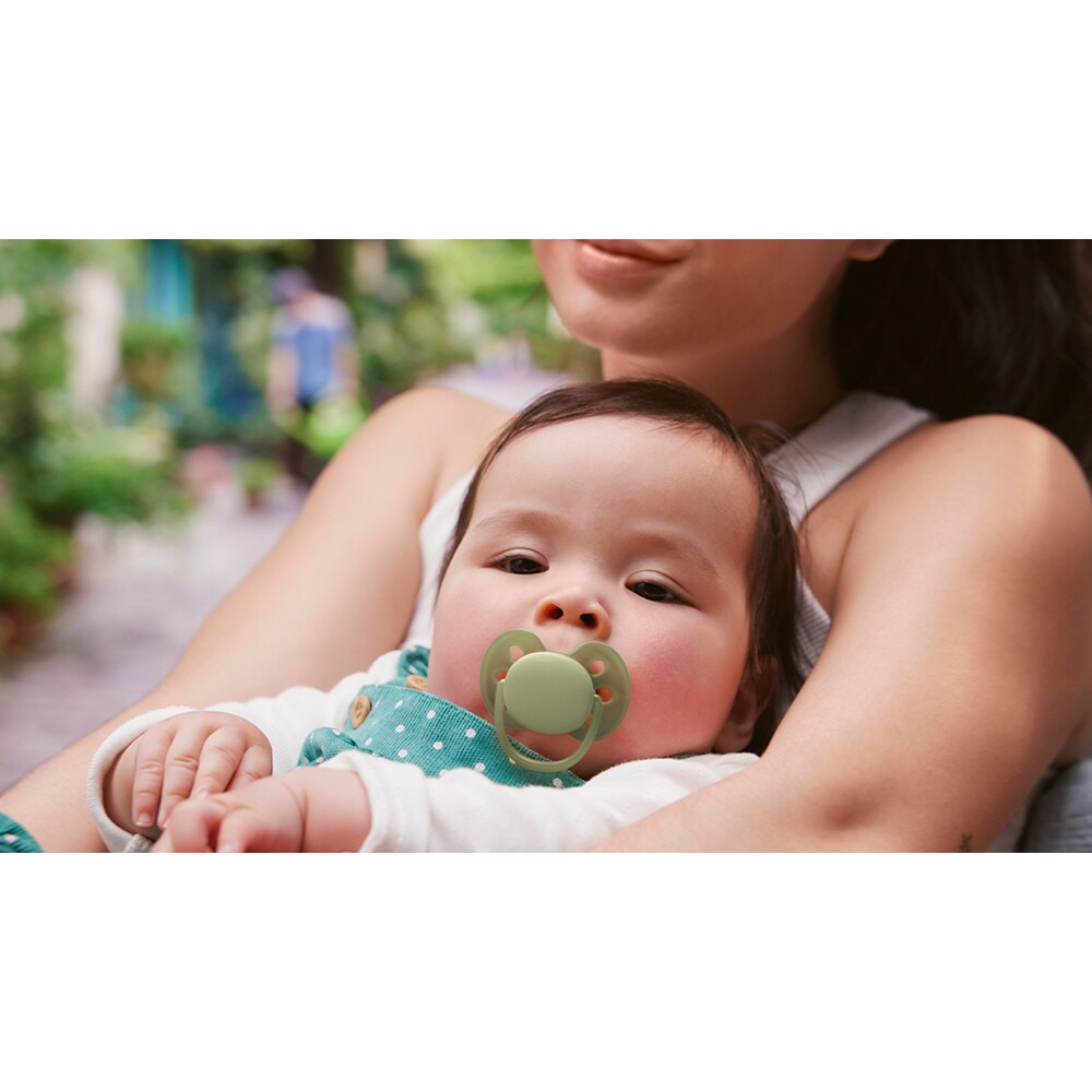 Suzeta PHILIPS AVENT Pacifier Ultra Soft SCF091/45 6-18 luni, 2 buc, verde-portocaliu