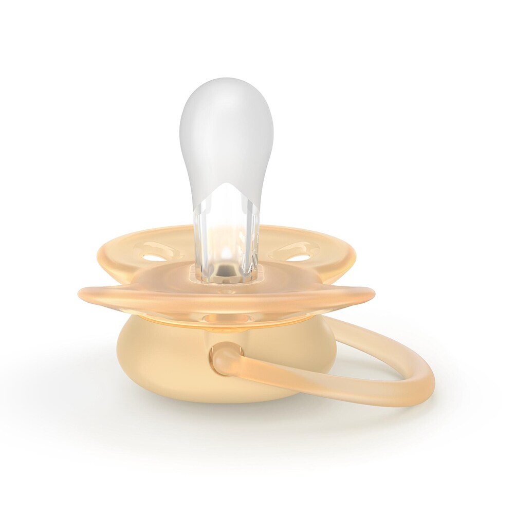 Suzeta PHILIPS AVENT Pacifier Ultra Soft SCF091/46, 6-18 luni, 2 buc, verde-portocaliu