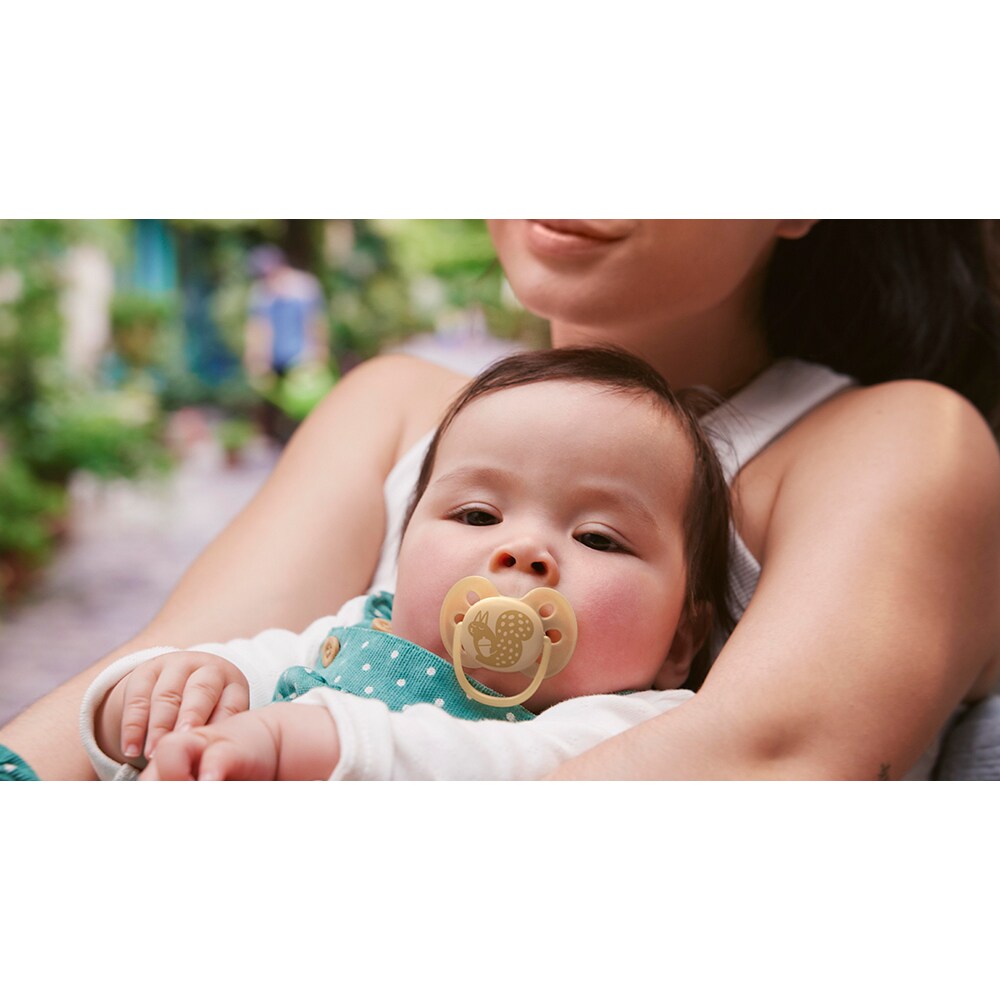 Suzeta PHILIPS AVENT Pacifier Ultra Soft SCF091/46, 6-18 luni, 2 buc, verde-portocaliu