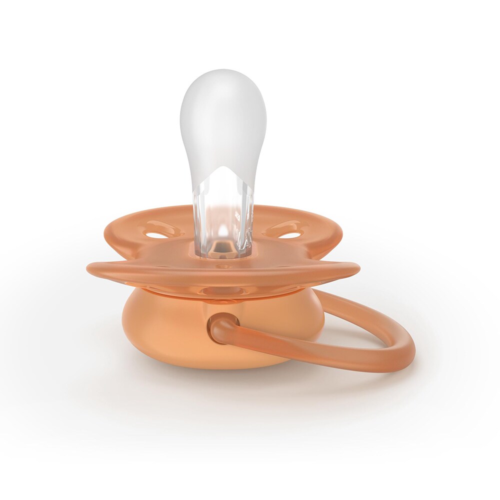 Suzeta PHILIPS AVENT Pacifier Ultra Soft SCF093/03, 18 luni+, 2 buc, mov-portocaliu